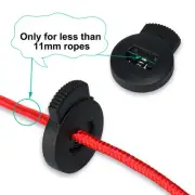 25pcs Plastic Cord Lock Stoppers Ends Spring Toggle Fastener Organizers, Black