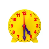 在飛比找momo購物網優惠-【工具達人】教學時鐘 時鐘教具 認識時間 三針連動 數學教具