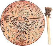 2 Shaman Drum,Musical Instruments Shamanic Drum with Mallet | Tree Shape Shaman Drum Hollow Back Sound of Music Decoration Full of Mystery, Handmade Percussion for Adult Men Women Matx-au