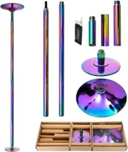 PRIOR FITNESS Premium Dance Pole Removable 45mm Spinning & Static Dancing Pole H
