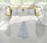 3D Blue Leaf A046 Bed Pillowcases Quilt Duvet Cover Boris Draschoff Zoe