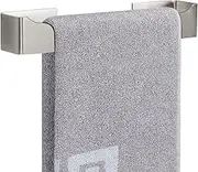 NearMoon Self Adhesive Hand Towel Holder/Towel Ring, Stainless Steel Hand Towel Bar Rustproof Stick on Wall-Towel Rack for Bathroom/Kitchen, Square Sticky and Wall Mounted (12 Inch, Brushed Nickel)