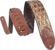 Levy's Leathers Sundance 3" wide Embossed Leather Guitar Strap; Western Series - Arrowhead Bronze (M4WP-005)