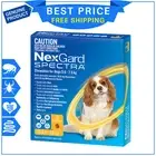 NEXGARD SPECTRA for Dog 3.6 to 7.5 Kg YELLOW 3 Chews Flea Tick Heartworm control