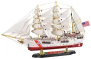 SAILINGSTORY Wooden Model Ship US Coast Guard Eagle Barque Ship Model Sailboa...