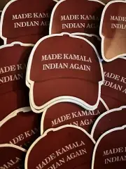 TRUMP 2024 “Made Kamala indian again” maga hat sticker