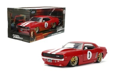 Jada Toys Fast and Furious 1969 Chevy Camaro Die Cast Model Car 1 24 Scale Red
