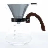 在飛比找momo購物網優惠-【NITORI 宜得利家居】免濾紙沖泡咖啡壺組 600ML 