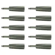10 XLR 3P 3pin Plug male to 6.35mm 1/4 Mono Plug mic cable Adapter cord Adaptor