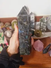 Large Labradorite Polished Crystal Tower 1kg 20cm