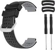 Adjustable Silicone Watch Band for Garmin Forerunner 220/230/235/620/630/735XT/235Lite, MH MOIHSING Replacement Wristband Strap Watch Accessory for Approach S20/S6/S5 for Women & Men(Black,White,Red)