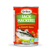Grace Jack Mackerel In Tomato Sauce, 15oz (3 Can)
