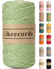 4mm Single Strand Macrame Cord 80m Colored Macrame Rope Cotton Rope Macrame Y...