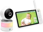 LeapFrog LF920HD 7" Pan & Tilt Video Baby Monitor, Colour Night Vision, Night Light, 2-Way Talk, Soothing Sounds, Temp/Humidity Sensor & Motion Detection, up to 15 Hours Battery Life