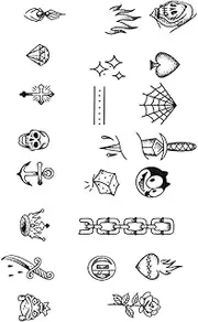 Cool Tattoos,Crown Diamond Flame Flower,Flame Tattoos,Real Tattoo Look,Lasts 1-2 Weeks,Water-Resistant,Resilience,18 x 11 cm