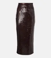 [Roland Mouret] Roland Mouret Sequined midi skirt AU 14 brown