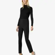 Tory Burch Black Skylar Pant Wool Ankle Tuxedo High-Rise Pants Size 6 NWT