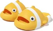 [moobee] Clownfish Slides for Women Men Cloudy Cloudy Clownfish Slippers Novelty Open Toe Slide Sandals Unisex Beach Shoes