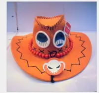 在飛比找Yahoo!奇摩拍賣優惠-艾斯帽子 海賊王帽子 艾斯 火拳 帽子 橙色 動漫 周邊 C