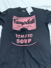 UNIQLO Andy Warhol campbell's tomato soup UT Archive t-shirt Small Black Pink