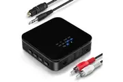 Bluetooth 5.0 Wireless Audio Adapter Transmitter Receiver with Toslink AUX RCA for TV PC Stereo System Headphones Speaker