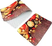 2pcs Floor Mat Washable Rugs Area Rugs Plant Decor Home Decor Carpet Thanksgiving Floor Pad Decorative Mat Fall Kitchen Rugs Decorative Floor Pad Kitchen Mat Polyester (Polyester)