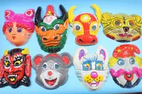 在飛比找樂天市場購物網優惠-卡通面具 動物造型面具 變裝面具(混款)/一袋12個入(定1