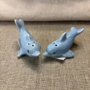 Cracker Barrel Mini Sea Turtle and Dolphin Salt & Pepper Shakers