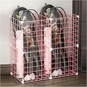 Tennis Racket Storage Rack,2 Grid Tennis Racquet Storage Rack.Black/Blue/Pink/White Badminton Racket Display Rack.Metal Tennis Racket Holder.Can Hold 40 Pieces