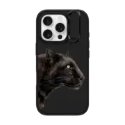 iPhone 16 Pro Impact Ring Stand Case MagSafe Compatible Black panther