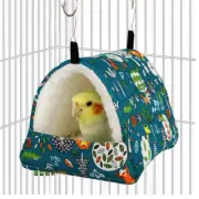 1pc Cute Print Bird Bed Mini Cage Rabbit Squirrel Mat Guinea Pig Nest Hamster