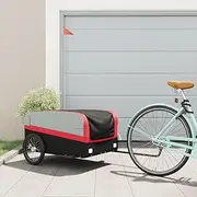 Generic Bike Trailer Black and Red 45 kg Iron,94048