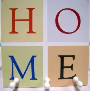 New Home Square Wall Key Rack 3 Hooks For Keys Caps Mugs Napkins Etc.