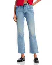 Mother The Tripper Flood Fray Jeans in Left In The Dust