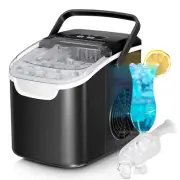 Countertop Ice Maker – 26Lb/Day, 2 Cube Sizes, Portable w/ Scoop & Basket