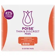 Poise Discreet Pad Extra 12 Pack
