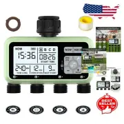 Versatile Garden Hose Timer with 4 Independent Outlets for Organized Watering