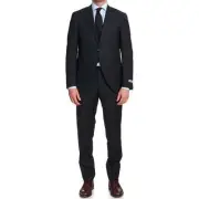 CANALI 1934 Dark Gray Travel Water Resistant Wool 1 Button Suit EU 50 US 40 Slim