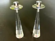 Iittala Timo Sarpaneva Ascot candle holders 2667-180-00 2 Piece 1980's With Box