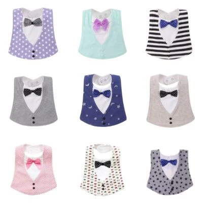 Vintage Newborn Photography Bibs Boys Girls Props Bandana Tuxedo Costume