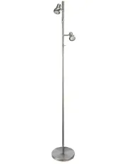 [Oriel Lighting] Daxam LED Twin Floor Lamp Brushed Chrome