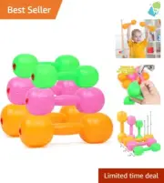 Bright and Fun 6-Piece Toddler Weight Set with Adjustable Water-Filled Dumbbells
