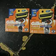 Gillette Fusion5 Proglide Shield Defense Razor Refill Cartridge-4 Pack(lot of 2)