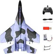 Remote Control Plane- 2.4 GHz Remote Control Airplane, Light-Up RC Plane Toy | Glider Airplane with Gyro Stabilizer LED Lights for Beginners, Kids, and Adults 17.32x12.6x5.12 Inches