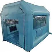 Inflatable Paint Spray Booth 9.84x8.2x8.2Ft, Professional Inflatable Spray Painting Tent, Portable Airbrush Car Workstation for Motorcycles or Auto Parts, Blower Not Included(Blue)