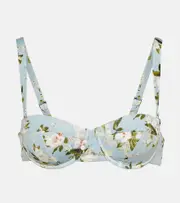 [Erdem] Erdem Chun floral bikini top AU 12 green