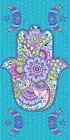 New Hamsa Hand of Fatima Palm Beach Bath Pool Gift Towel Crescent Moon Evil Eye