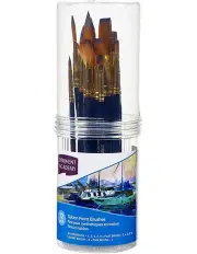 [Derwent] 12pc Academy Taklon Paint Brushes Small