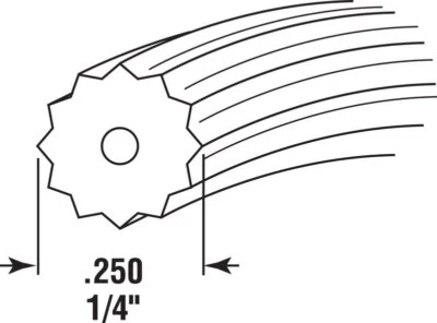 Prime-Line P7709 Gray Vinyl Screen Retainer Spline 0.25 Dia. in. x 250 L ft.
