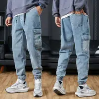 在飛比找ETMall東森購物網優惠-8xl Plus Jeans Men Streetwear 